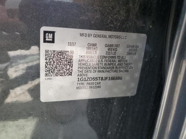 2018 CHEVROLET MALIBU LT - 1G1ZD5ST8JF166886