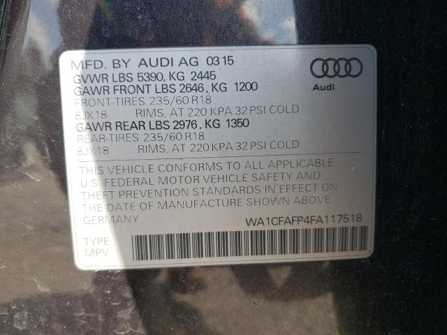 2015 AUDI Q5 PREMIUM WA1CFAFP4FA117518