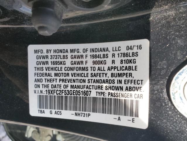 2016 HONDA CIVIC LX - 19XFC2F53GE051607