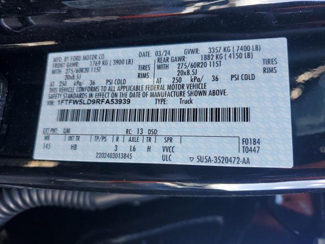 2024 FORD F150 LARIA 1FTFW5LD9RFA53939