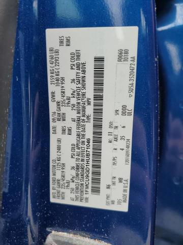 2017 FORD ESCAPE SE - 1FMCU9GD1HUB71046