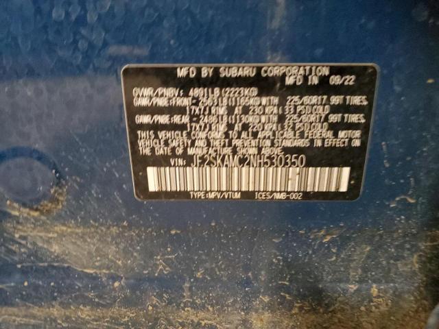 2022 SUBARU FORESTER W JF2SKAMC2NH530350
