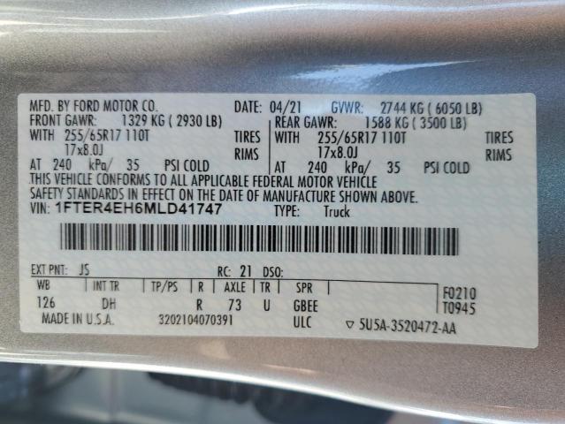 2021 FORD RANGER XL - 1FTER4EH6MLD41747