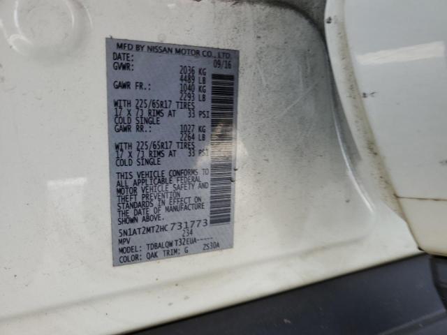 2017 NISSAN ROGUE S 5N1AT2MT2HC731773