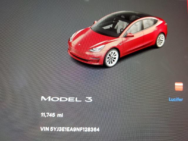 2022 TESLA MODEL 3 - 5YJ3E1EA9NF128364