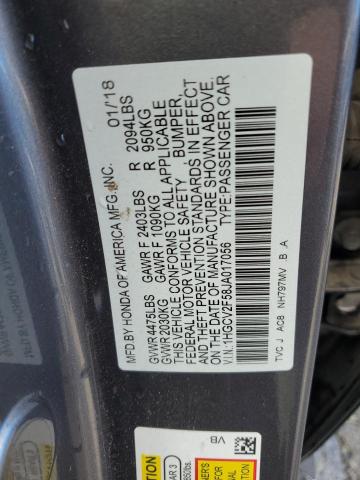 2018 HONDA ACCORD EXL - 1HGCV2F58JA017056