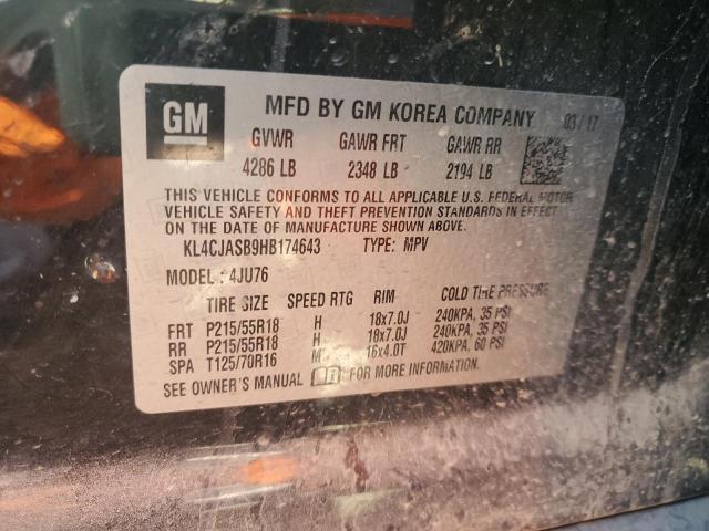 2017 BUICK ENCORE PRE - KL4CJASB9HB174643