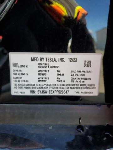 2023 TESLA MODEL S 5YJSA1E6XPF529847