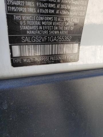 2016 LAND ROVER RANGE ROVE - SALGS2VF1GA255352