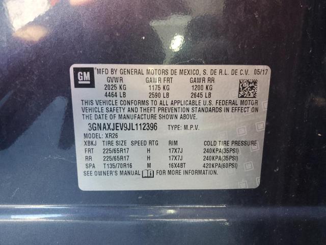 2018 CHEVROLET EQUINOX LT - 3GNAXJEV9JL112396
