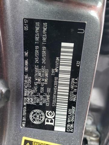 2017 TOYOTA HIGHLANDER - 5TDDZRFH4HS430910