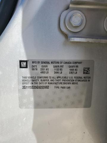 2016 CHEVROLET IMPALA LT - 2G1115S35G9203982