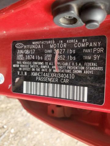 2017 HYUNDAI ACCENT SE KMHCT4AEXHU340410