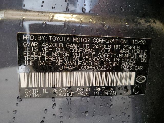 2023 LEXUS IS 500 F S - JTHAP1D20P5002277