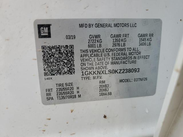 2019 GMC ACADIA DEN - 1GKKNXLS0KZ238093