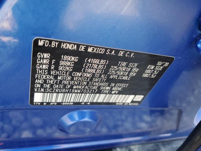 2021 HONDA HR-V SPORT - 3CZRU6H19MM703217