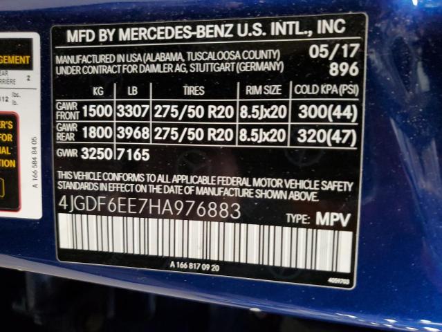 2017 MERCEDES-BENZ GLS 450 4M - 4JGDF6EE7HA976883