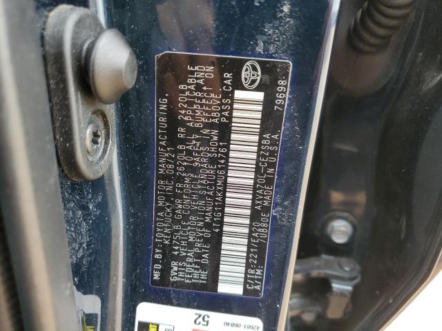 2021 TOYOTA CAMRY SE - 4T1G11AKXMU614761