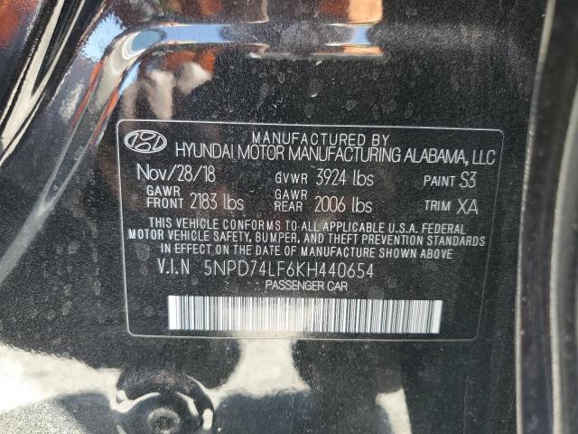 2019 HYUNDAI ELANTRA SE - 5NPD74LF6KH440654