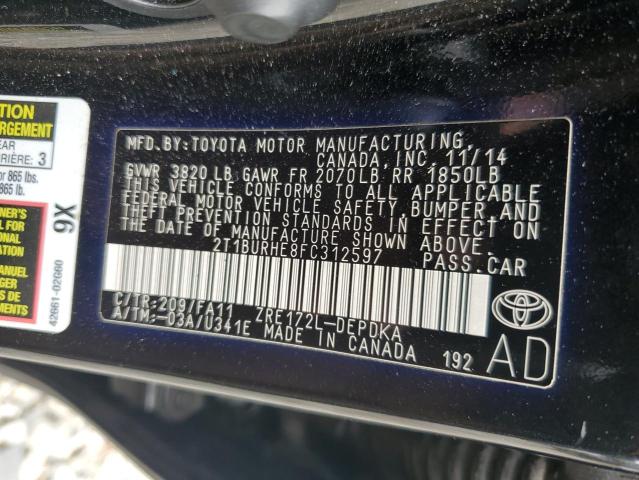 2015 TOYOTA COROLLA L - 2T1BURHE8FC312597