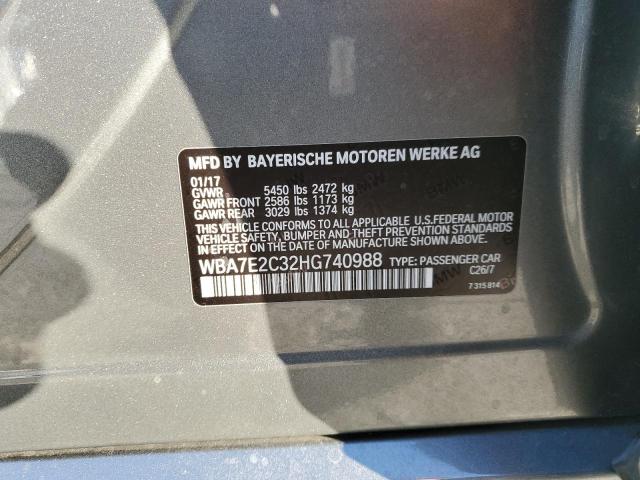 2017 BMW 740 I - WBA7E2C32HG740988