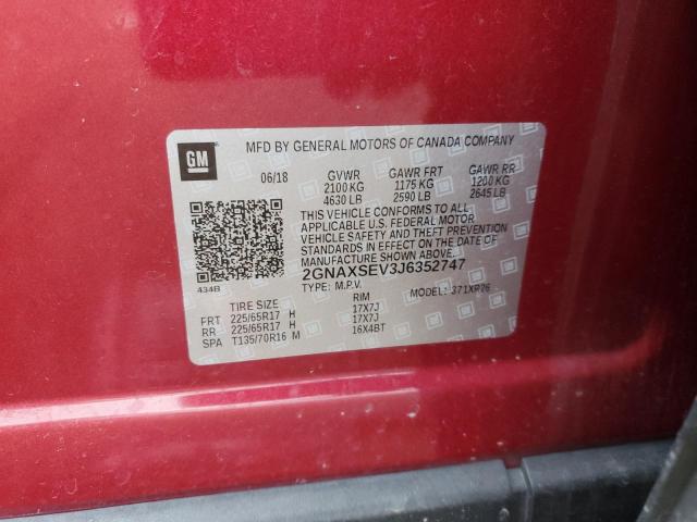 2018 CHEVROLET EQUINOX LT - 2GNAXSEV3J6352747