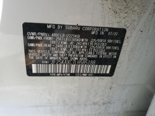 2020 SUBARU FORESTER T - JF2SKAXC7LH585188