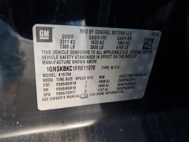 2015 CHEVROLET TAHOE K150 - 1GNSKBKC1FR611978