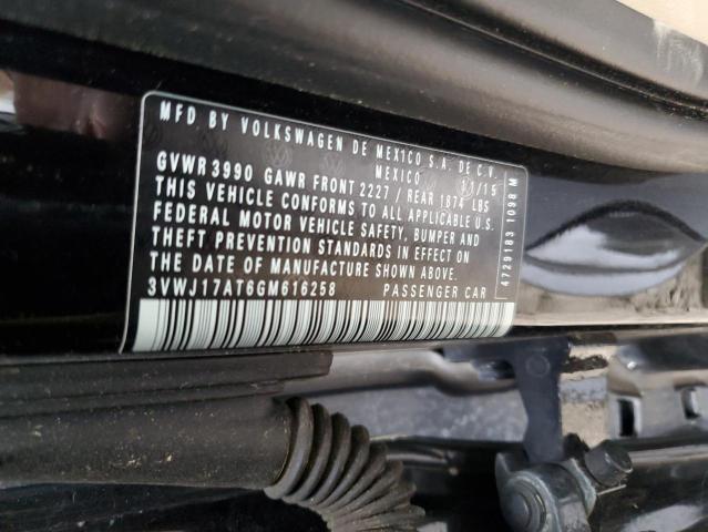 2016 VOLKSWAGEN BEETLE SE 3VWJ17AT6GM616258