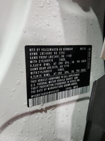 2016 VOLKSWAGEN TIGUAN S - WVGBV7AXXGW006101