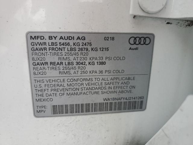 2018 AUDI Q5 PREMIUM - WA1BNAFY4J2141263