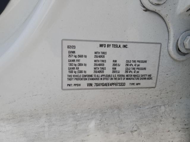 7SAYGAEE4PF673333 2023 TESLA MODEL Y