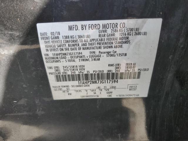 2018 FORD TAURUS POL - 1FAHP2MK7JG117594
