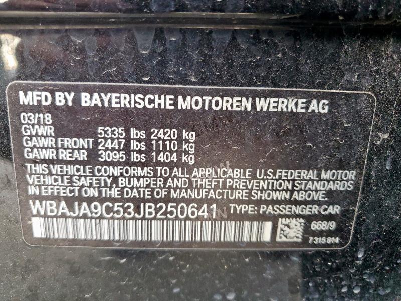 2018 BMW 530E - WBAJA9C53JB250641