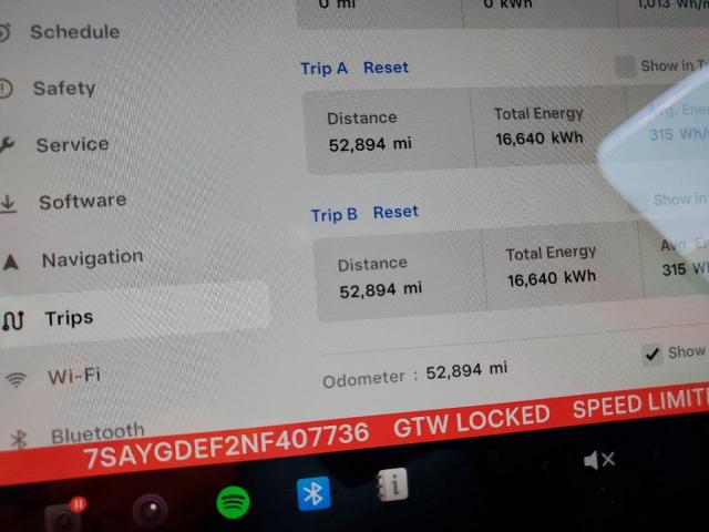 2022 TESLA MODEL Y - 7SAYGDEF2NF407736