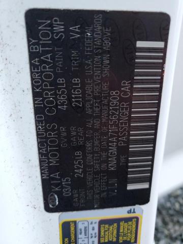 2015 KIA OPTIMA LX - KNAGM4A71F5621908