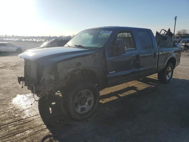 FORD F250 SUPER 2007 blue crew pic diesel 1FTSW21P47EA71312 photo #1