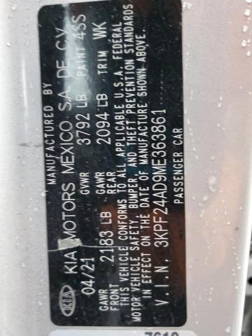 2021 KIA FORTE FE - 3KPF24AD9ME363861