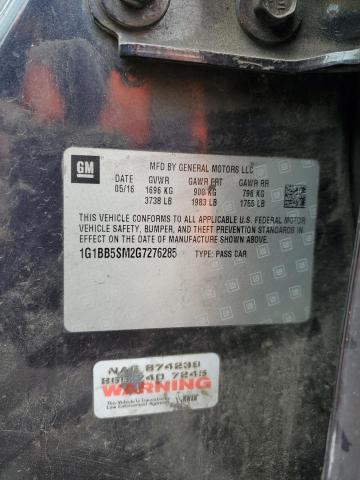2016 CHEVROLET CRUZE LS 1G1BB5SM2G7276285