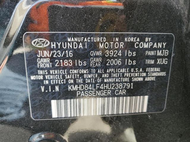 2017 HYUNDAI ELANTRA SE KMHD84LF4HU238791