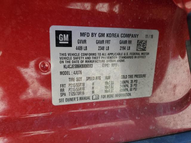 2019 BUICK ENCORE PRE - KL4CJESB6KB806593