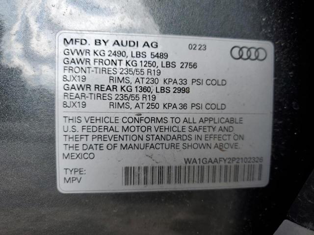 2023 AUDI Q5 PREMIUM WA1GAAFY2P2102326