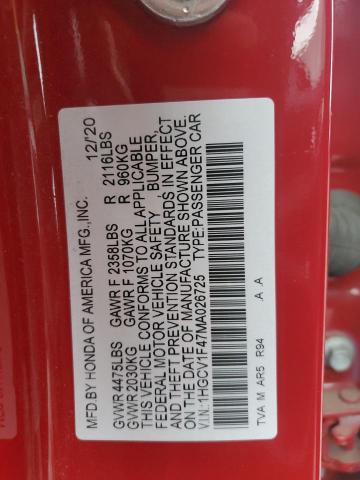 2021 HONDA ACCORD SPO - 1HGCV1F47MA026725
