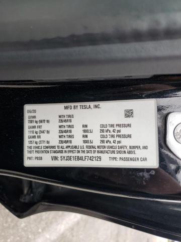 2020 TESLA MODEL 3 - 5YJ3E1EB4LF742129