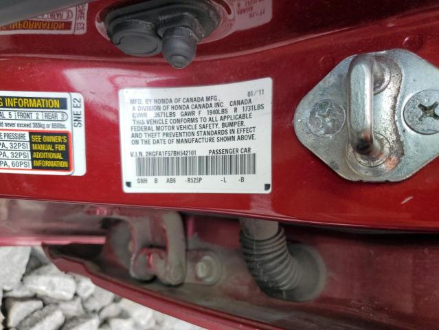 2011 HONDA CIVIC LX - 2HGFA1F57BH542101