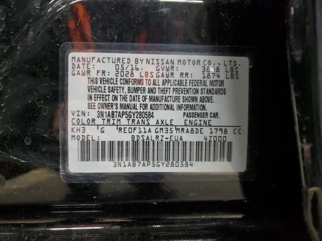 2016 NISSAN SENTRA S - 3N1AB7AP5GY280584