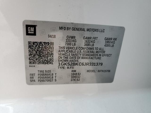 2018 GMC YUKON SLT - 1GKS2BKC6JR331379
