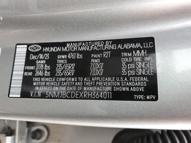2024 HYUNDAI TUCSON SEL - 5NMJBCDEXRH364011