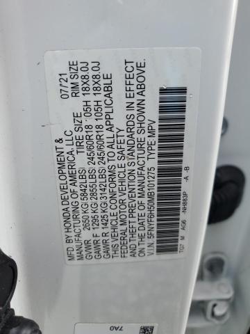 2021 HONDA PILOT EXL - 5FNYF6H50MB101275