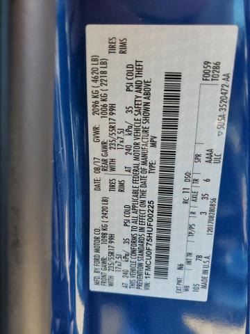 2017 FORD ESCAPE S - 1FMCU0F75HUF00225